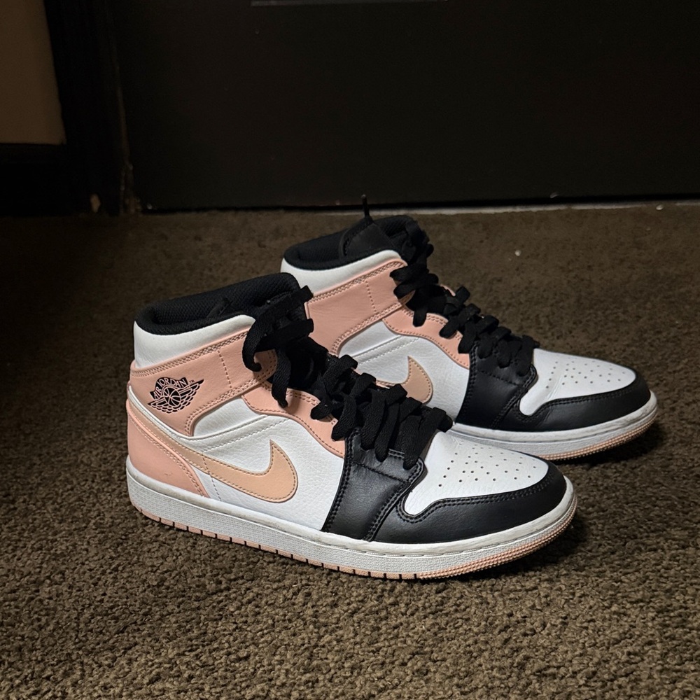 Nike Kids Shoes in Black, White, and Pink